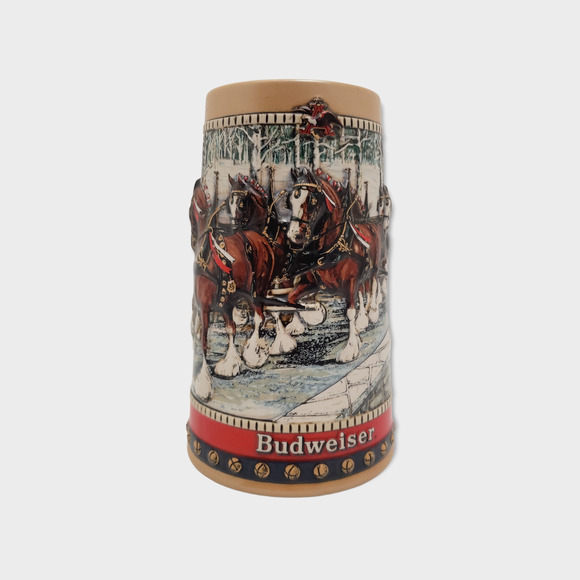 Vintage Budweiser Anheuser Busch 1988 Clydesdale Beer Stein Ceramarte Mug - Picture 1 of 8